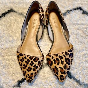 SALE🌟 J.Crew Zoe Leopard Print Leather Flats